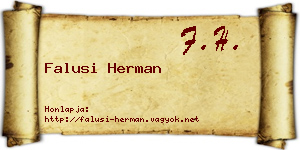 Falusi Herman névjegykártya